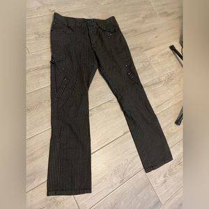 Japanese Pants Brown Pinstripe